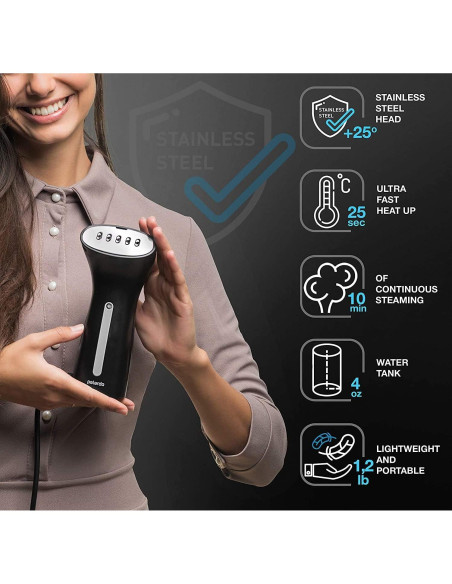 Plancha de Viaje Compacta Polardo SCP-01 900W 120V Negra