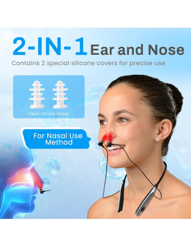 Dispositivo Terapia Luz Roja 650nm TEE-TEA Nariz y Oreja