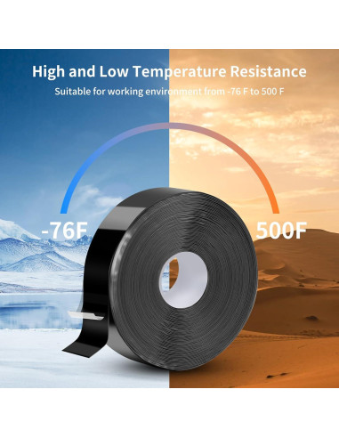 Cinta de Rescate Auto-Fusionante Copatocacy 2.54cm x 10.06m Negra