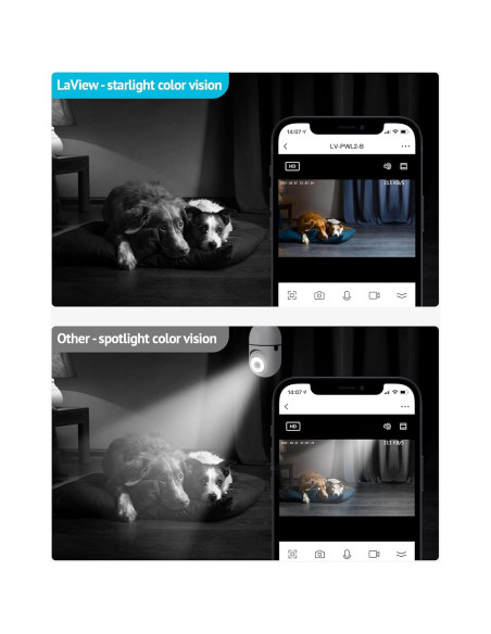 Cámara de Seguridad LaView 4MP Inalámbrica 360 para Interior y Exterior