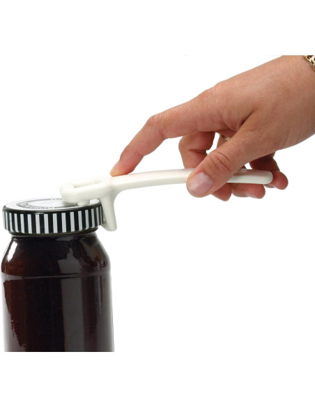 Abre Frascos Brix Maxi JarKey - Fácil de Usar, Manual, Blanco