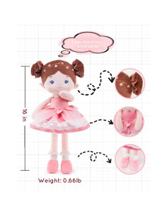 Muñeca de Trapo Suave LeyaDoll Hada Flor 40 cm para Bebé 2