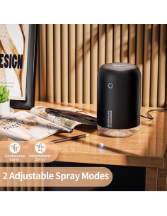 Humidificador Mini Portátil SMARTDEVIL 500ml USB Negro con Luz Nocturna 2