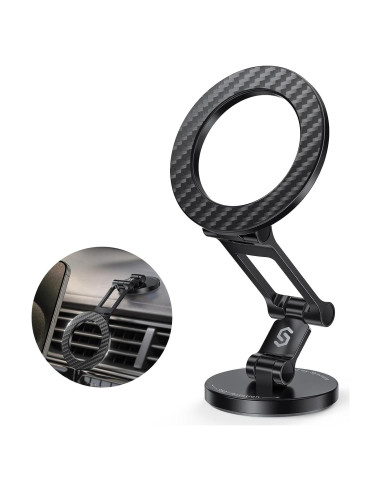 Soporte Magnético para Coche SYNCWIRE MagSafe 360 Fibra de Carbono