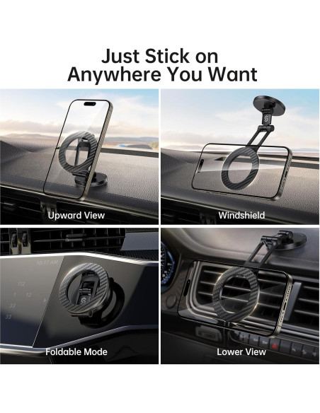 Soporte Magnético para Coche SYNCWIRE MagSafe 360 Fibra de Carbono