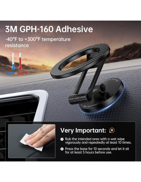Soporte Magnético para Coche SYNCWIRE MagSafe 360 Fibra de Carbono