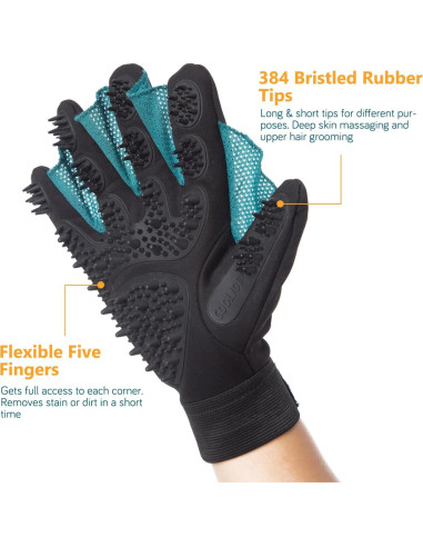 Guantes de Aseo para Mascotas COOLJOB Mediano Azul 384 Puntas