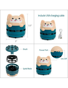 Aspiradora de escritorio USB mini portátil Allydrew Perrito 2