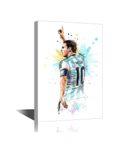 Póster en Lienzo TISHIRON Lionel Messi 45.72x30.48 cm