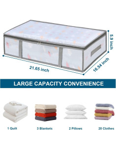 Contenedores de Almacenamiento Bajo la Cama LANDNEOO 35L 2