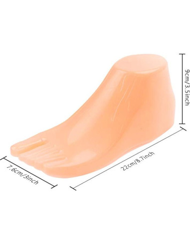 Modelo de Pie de Plástico Femenino para Exhibición de Sandalias Tono de Piel