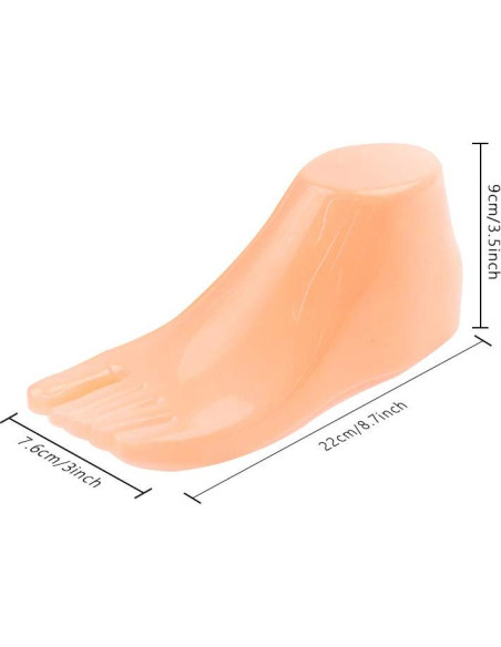 Modelo de Pie de Plástico Femenino para Exhibición de Sandalias Tono de Piel