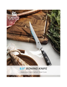 Cuchillo Deshuesador KYOKU 16.5 cm Acero Alto Carbono Pakkawood 2