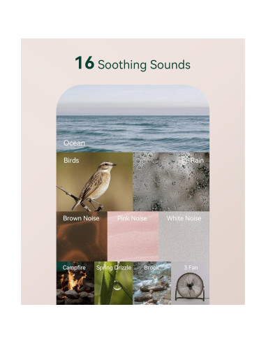 Máquina de Ruido Blanco Restnature HX-R30, 16 Sonidos Naturales