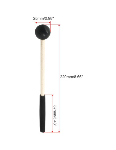 Mazas de Percusión de Madera Bonsicoky 23.1 cm Goma Negra