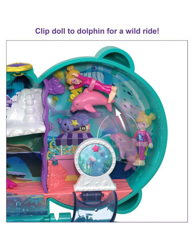 Juego compacto Polly Pocket Acuario Nutrias con 2 muñecas y accesorios