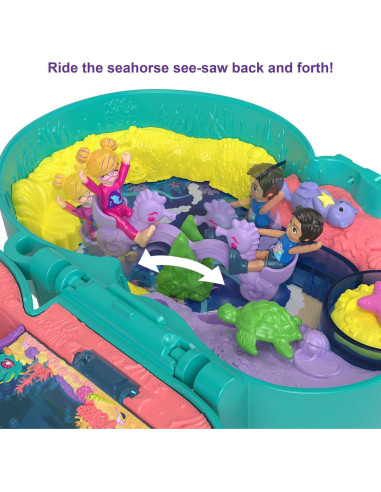 Juego compacto Polly Pocket Acuario Nutrias con 2 muñecas y accesorios