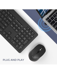 Combo Teclado y Ratón Inalámbrico Seenda Negro 2.4GHz 2