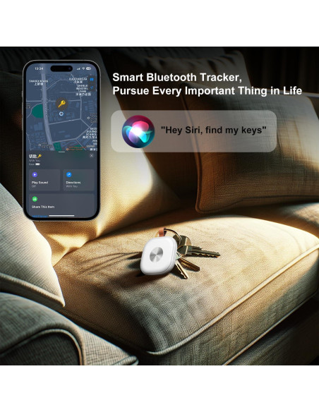 Rastreador Bluetooth Inteligente HOMELEAD - 4 Paquete Negro