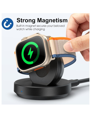 Base de Carga Magnética Inalámbrica ZAPOGO para Apple Watch - Negro