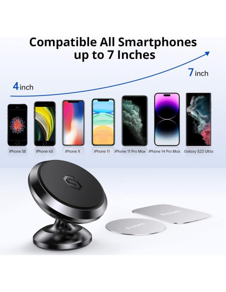 Soporte Magnético para Teléfono de Auto Syncwire Negro 360