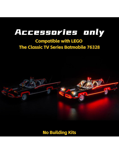 Iluminación LED BrickBling para Lego Batmóvil 76328 - 5V