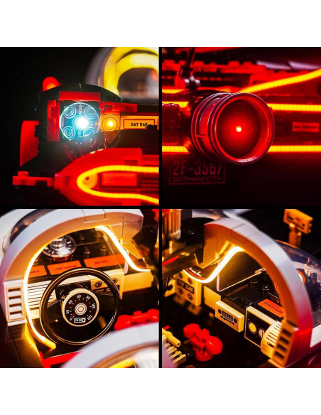 Iluminación LED BrickBling para Lego Batmóvil 76328 - 5V