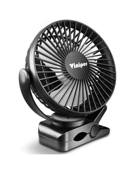 Ventilador de Clip Recargable Viniper 15 cm 5000mAh Negro