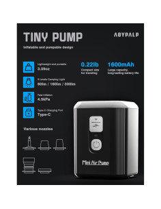 Mini Bomba de Aire Aoypalp Recargable 1600mAh 180L/min 2