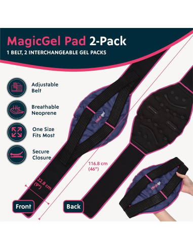 Paquete de Hielo de Gel Mágico Stretton para Espalda 21x20cm