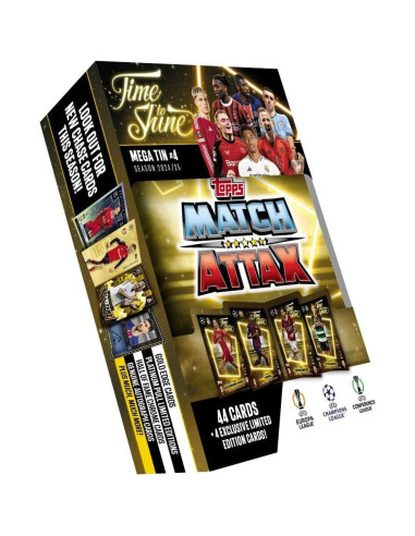 Lata Mega Match Attax 24/25 Topps - 44 Tarjetas + 4 Ediciones Limitadas