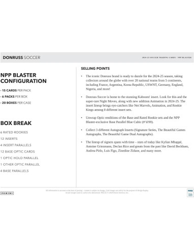 Caja de Cartas de Fútbol Panini Donruss 2024-25 - 6 Paquetes