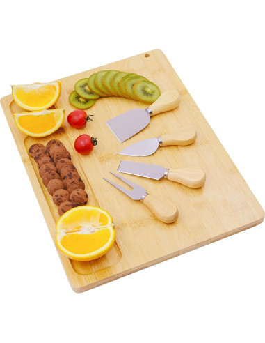 Tabla de Queso de Bambú Welsteepse 33x20 cm - Ligera y Ecológica