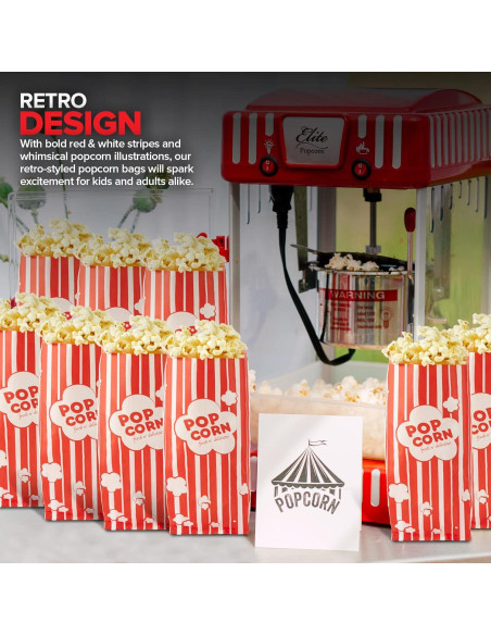 Bolsas de Papel para Palomitas Stock Your Home 100 Unidades 28g