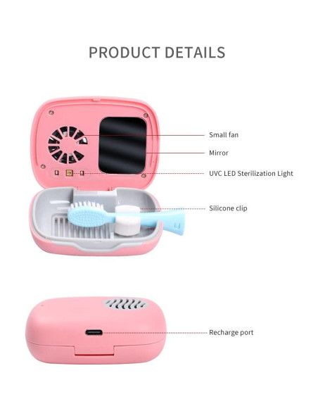 Funda de Cepillo de Dientes UV Impressive Smile Azul Recargable