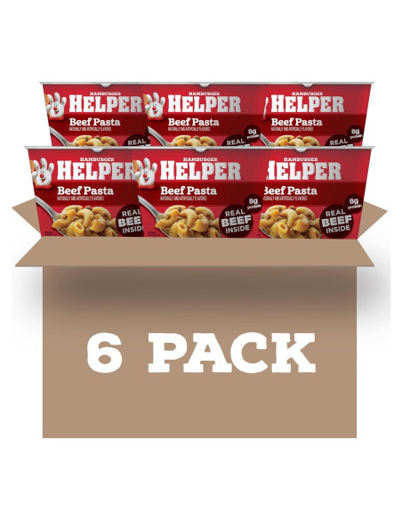 Taza de Microondas Pasta de Res Helper 56.7 g - Paquete de 6