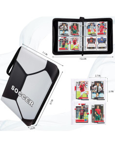 Carpeta de Cartas CDROPS para Fútbol y TCG, 400 Cartas, Negro 2