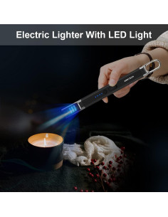 Encendedor Eléctrico Recargable USB ARECTECH Largo Negro 2