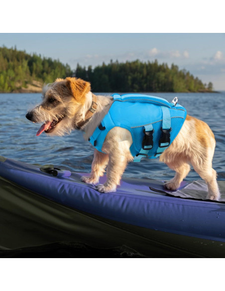 Chaleco Salvavidas para Perros ASENKU Azul XS - Seguridad y Flotación