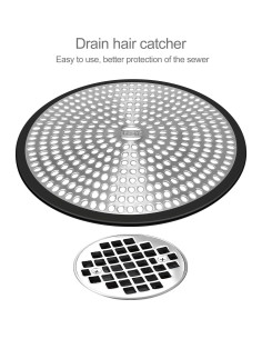 Captador de Cabello LEKEYE para Drenaje de Ducha Acero Inoxidable 2