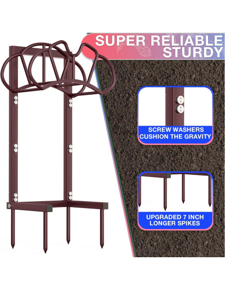 Soporte para Manguera de Jardín Qatsrin Bronce 3.32 kg Desmontable