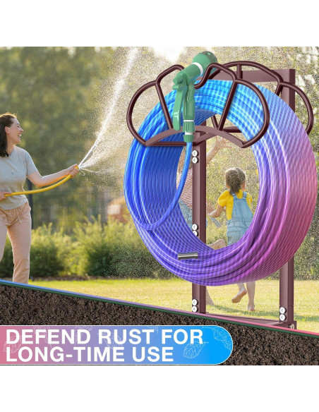 Soporte para Manguera de Jardín Qatsrin Bronce 3.32 kg Desmontable