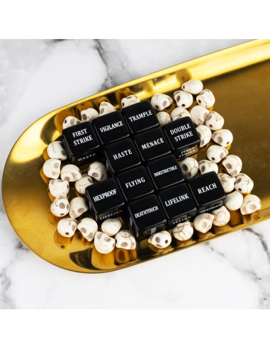 48 Piezas Contadores de Dados MTG LAMJAM con Bolsa de Terciopelo