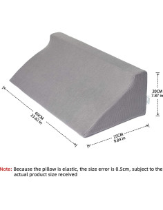 Almohada de cuña lateral Fanwer 60x25 cm para soporte lumbar 2