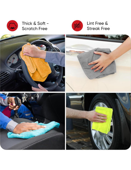 Paño de Microfibra AIDEA 12 Unidades 30x40cm Negro