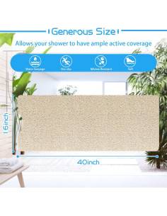 Alfombra de Baño Antideslizante OXTAIL 40x100cm Beige PVC 2