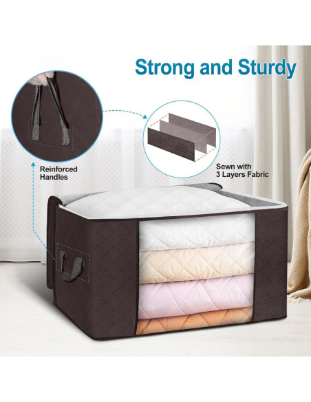 Bolsas de Almacenamiento Budding Joy 60L 6 Paquete Marrón