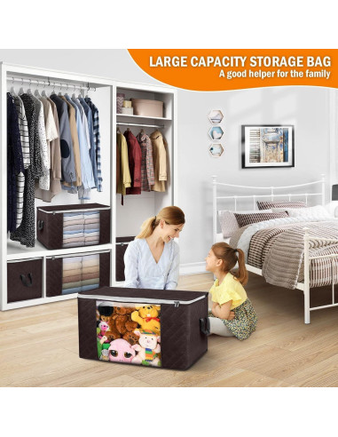 Bolsas de Almacenamiento Budding Joy 60L 6 Paquete Marrón