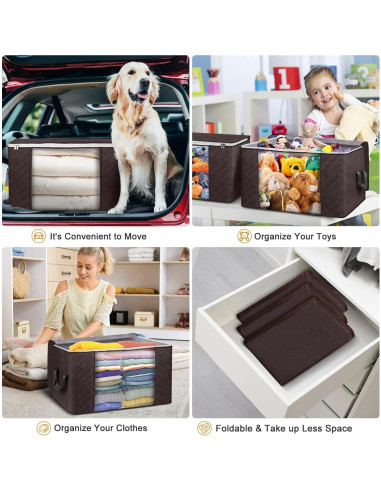 Bolsas de Almacenamiento Budding Joy 60L 6 Paquete Marrón