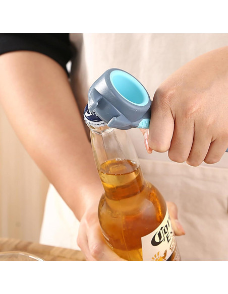 Abrebotellas ergonómico Kunovo 4-en-1 y 5-en-1 para manos débiles